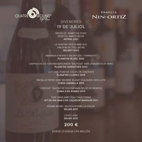 Sopar Maridatge amb el Celler Família NinOrtiz