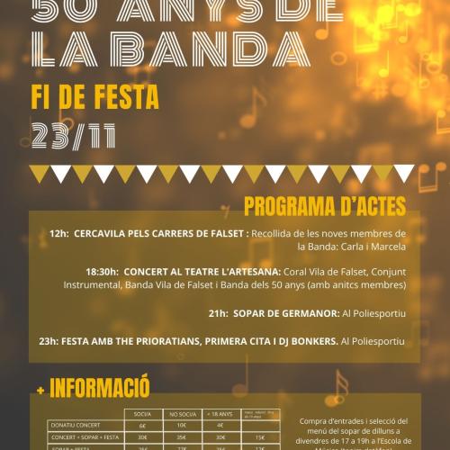 Santa Cecília 2024 i Cloenda dels 50 a de la Banda Vila de Faslet
