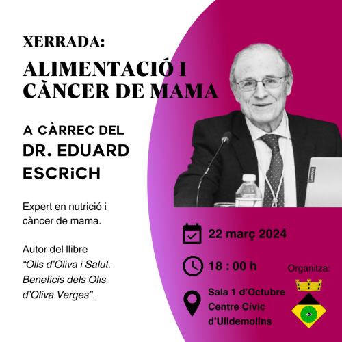 Xerrada:  Alimentació i càncer de mama