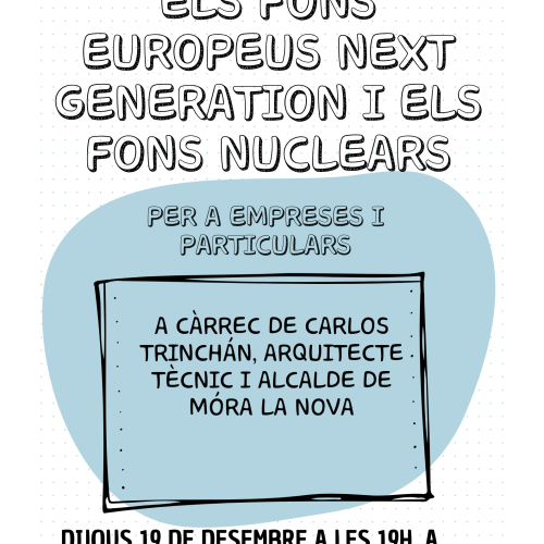 Xerrada: Els fons europeus Next Generation i Els Fons Nuclears