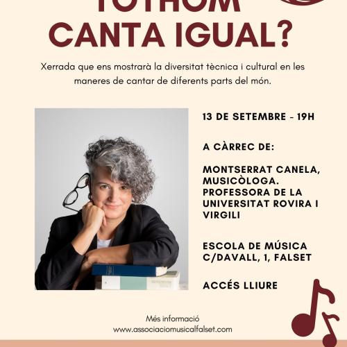 Xerrada "Tothom canta igual?"